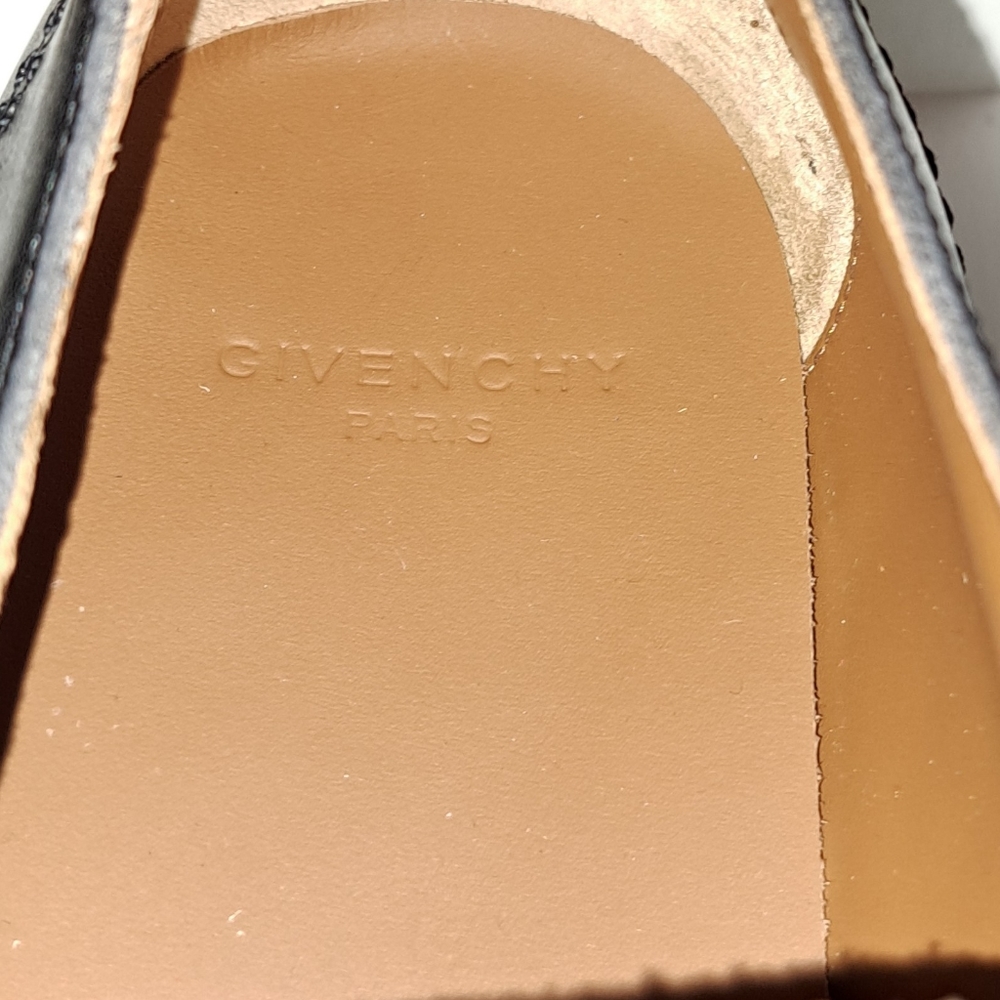 Givenchy Black Leather Monk Strap Derby with Gold Buckles - Picture 12 of 16